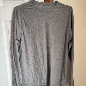 Vuori strato tech gray long sleeve tee
